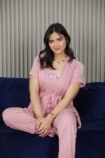 PYJAMA FEMME 4 PC ROSE – Image 5
