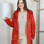 PYJAMA FEMME 3P POLAIRE ORANGE