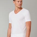 T-shirt homme col V 100% coton interlock