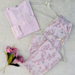 PYJAMA FEMME PULL A BOUTON +PANTALON IMPRIME