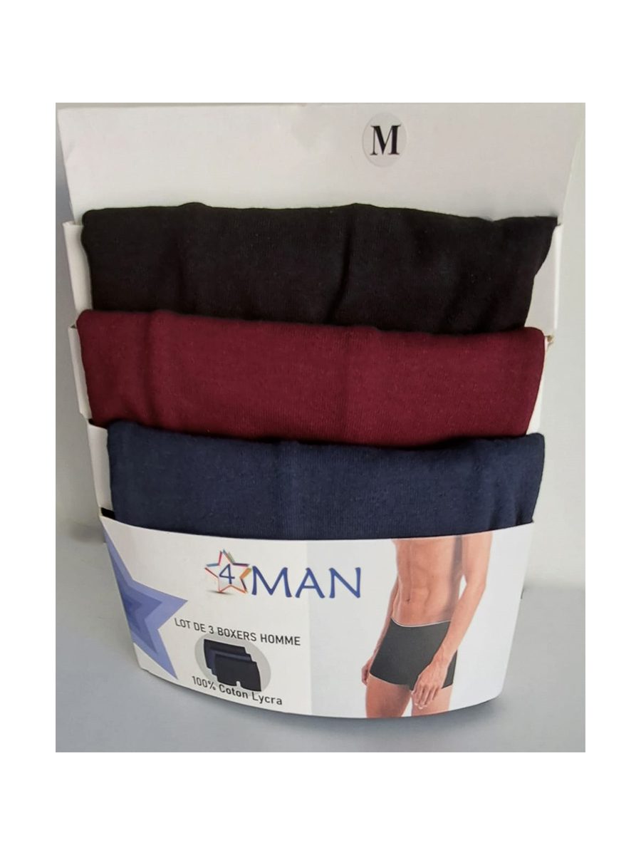 okkl.jpg Lot de 3 Boxer Homme 4MEN – Image 1