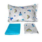 PARURE DE LIT 1 PLACE 100% COTON 90X190 CM