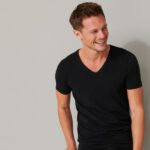 T-shirt homme col V 100% coton peigné sans couture BOB – Image 4