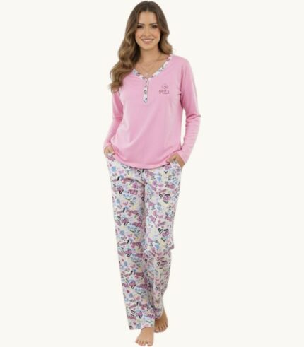 Pyjama femme ML Cute Rose
