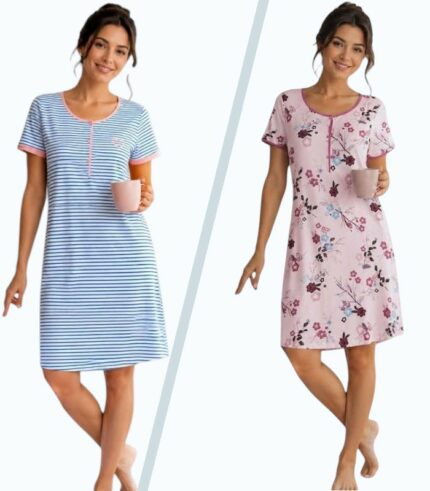 Chemise de nuit coton femme