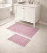 ENSEMBLE TAPIS DE BAIN EPONGE VELOUR FLORA