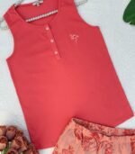 Pyjama femme corail fleuri – Élégance et confort – Image 3