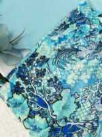 Ensemble pyjama femme – Caraco dentelle & short fleuri – Image 3