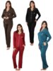 PYJAMA FEMME COL CHEMISE AVEC PASSEPOILS