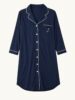 PYJAMA ROBE CHEMISE 100 % Coton MARINE