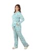 Pyjama femme bleu imprimé