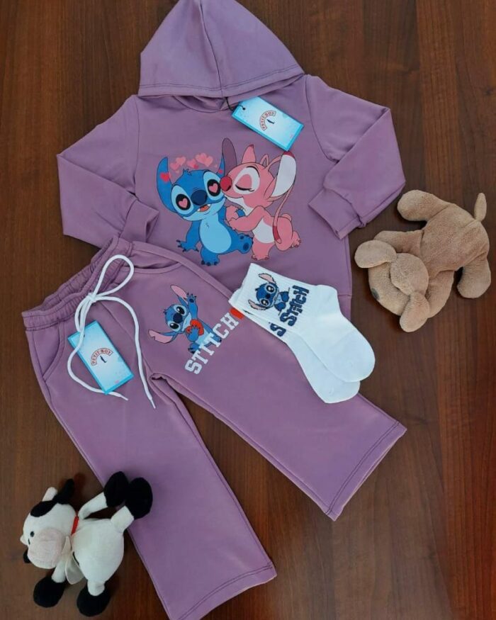 JOGGING FILLE 3 PIECES PARME – Image 2